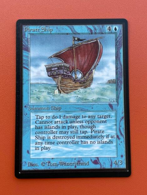 Pirate Ship B Limited Edition Beta LEB Mtg Proxy Magic The Gathering